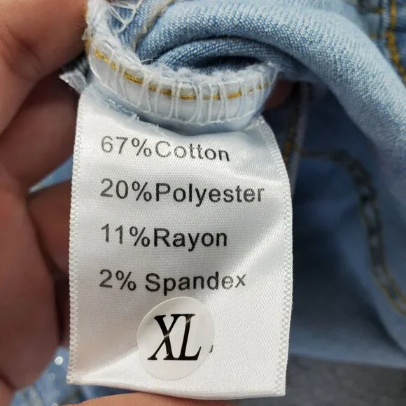 PHOEBE J. Jacket Womens XL Blue Rhinestone Button-Up Long Sleeve Denim *NWT* - Picture 5 of 10